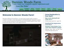 Tablet Screenshot of bannonwoodsfarm.com